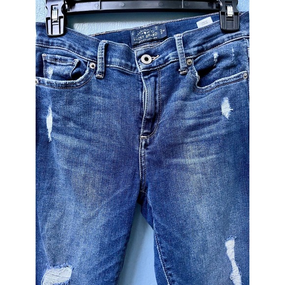 Lucky Brand Size 4/27 A Brooke Legging Jeans Distressed Skinny Denim Stretch Blu - Picture 15 of 16